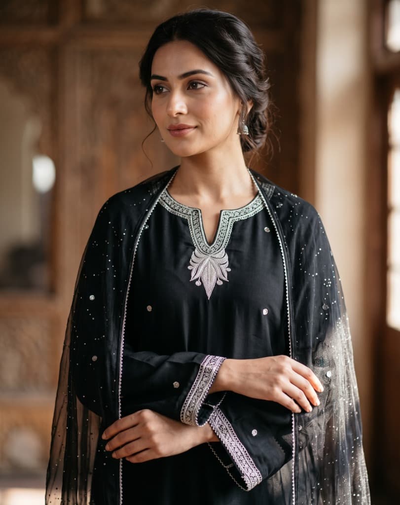 Aari Embroidered Velvet Pheran